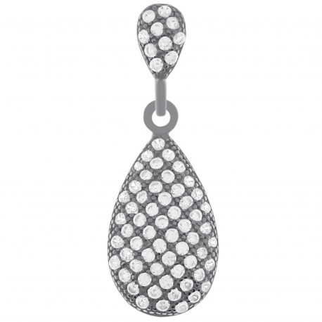 Pendentif en Argent 925 rhodié et Oxydes zirconium