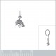 Pendentif dauphin en Argent 925 et Cristal