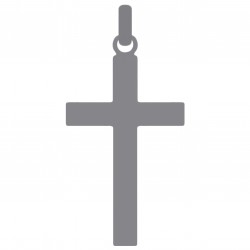 Pendentif Croix en Argent 925 rhodié