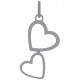 Pendentif Coeurs en Argent 925