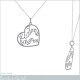 Pendentif Coeur je t'aime Maman en Argent 925