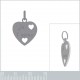 Pendentif Coeur je t'aime en Argent 925