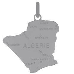 Pendentif carte Algérie en Argent 925