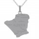 Pendentif carte Algérie en Argent 925