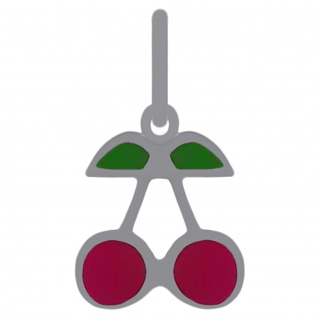 Pendentif Cerises en Argent 925 et émail