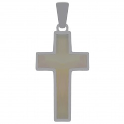 Pendentif Croix en Argent 925 et Nacre