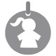 Pendentif médaille fille en Argent 925