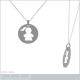 Pendentif médaille fille en Argent 925