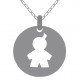 Pendentif médaille garçon en Argent 925