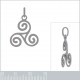 Pendentif Triskel en Argent 925