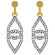 Boucles d'oreilles Plaqué Or 18 carats et Oxydes Zirconium