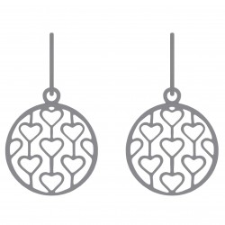 Boucles d'oreilles Coeurs en Argent 925 rhodié