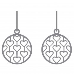 Boucles d'oreilles Coeurs en Argent 925 rhodié