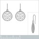 Boucles d'oreilles Coeurs en Argent 925 rhodié