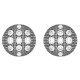 Boucles d'oreilles en Argent 925 rhodié et Oxydes Zirconium