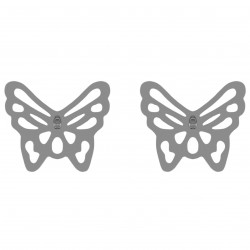 Boucles d'oreilles papillon en Argent 925 rhodié