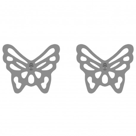 Boucles d'oreilles papillon en Argent 925 rhodié
