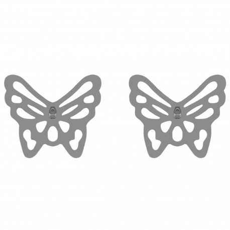Boucles d'oreilles papillon en Argent 925 rhodié