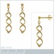 Boucles d'oreilles pendantes Plaqué Or 18 carats