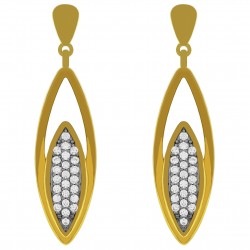 Boucles d'oreilles Plaqué Or 18 carats et Oxydes Zirconium