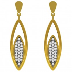 Boucles d'oreilles Plaqué Or 18 carats et Oxydes Zirconium