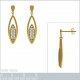 Boucles d'oreilles Plaqué Or 18 carats et Oxydes Zirconium