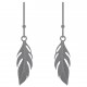 Boucles d'oreilles Plume en Argent 925 rhodié