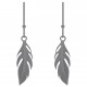 Boucles d'oreilles Plume en Argent 925 rhodié