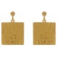 Boucles d'oreilles Croco Plaqué Or 18 carats