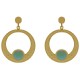 Boucles d'oreilles Plaqué Or 18 carats et Aventurine