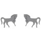 Boucles d'oreilles Cheval en Argent 925 rhodié