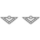 Boucles d'oreilles en Argent 925 rhodié et oxydes de zirconium