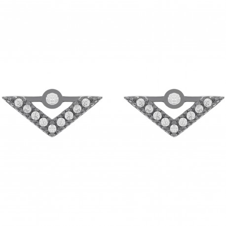 Boucles d'oreilles en Argent 925 rhodié et oxydes de zirconium