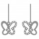 Boucles d'oreilles Papillon en Argent 925 rhodié et Oxydes zirconium