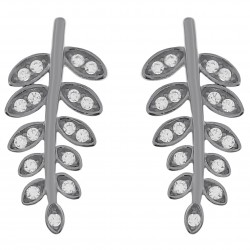 Boucles d'oreilles en Argent 925 rhodié et oxydes de zirconium