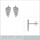 Boucles d'oreilles en Argent 925 rhodié et oxydes de zirconium