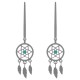 Boucles d'oreilles en Argent 925 rhodié et Turquoise synthétique