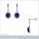 Boucles d'oreilles pendantes en Argent 925 rhodié et oxydes de zirconium