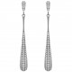 Boucles d'oreilles pendantes en Argent 925 rhodié et oxydes de zirconium