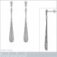 Boucles d'oreilles pendantes en Argent 925 rhodié et oxydes de zirconium