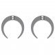 Boucles d'oreilles en Argent 925 rhodié et oxyde de zirconium