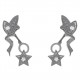 Boucles d'oreilles Fée en Argent 925 rhodié et oxydes de zirconium