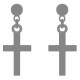 Boucles d'oreilles Croix en Argent 925