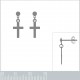 Boucles d'oreilles Croix en Argent 925