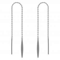 Boucles d'oreilles pendantes en Argent 925 rhodié