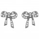 Boucles d'oreilles Flot en Argent 925 rhodié et oxydes de zirconium