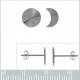 Boucles d'oreilles Soleil et Lune en Argent 925 rhodié