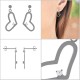 Boucles d'oreilles Coeur en Argent 925 rhodié et Diamant