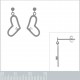 Boucles d'oreilles Coeur en Argent 925 rhodié et Diamant