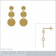 Boucles d'oreilles pendantes Plaqué Or 18 carats